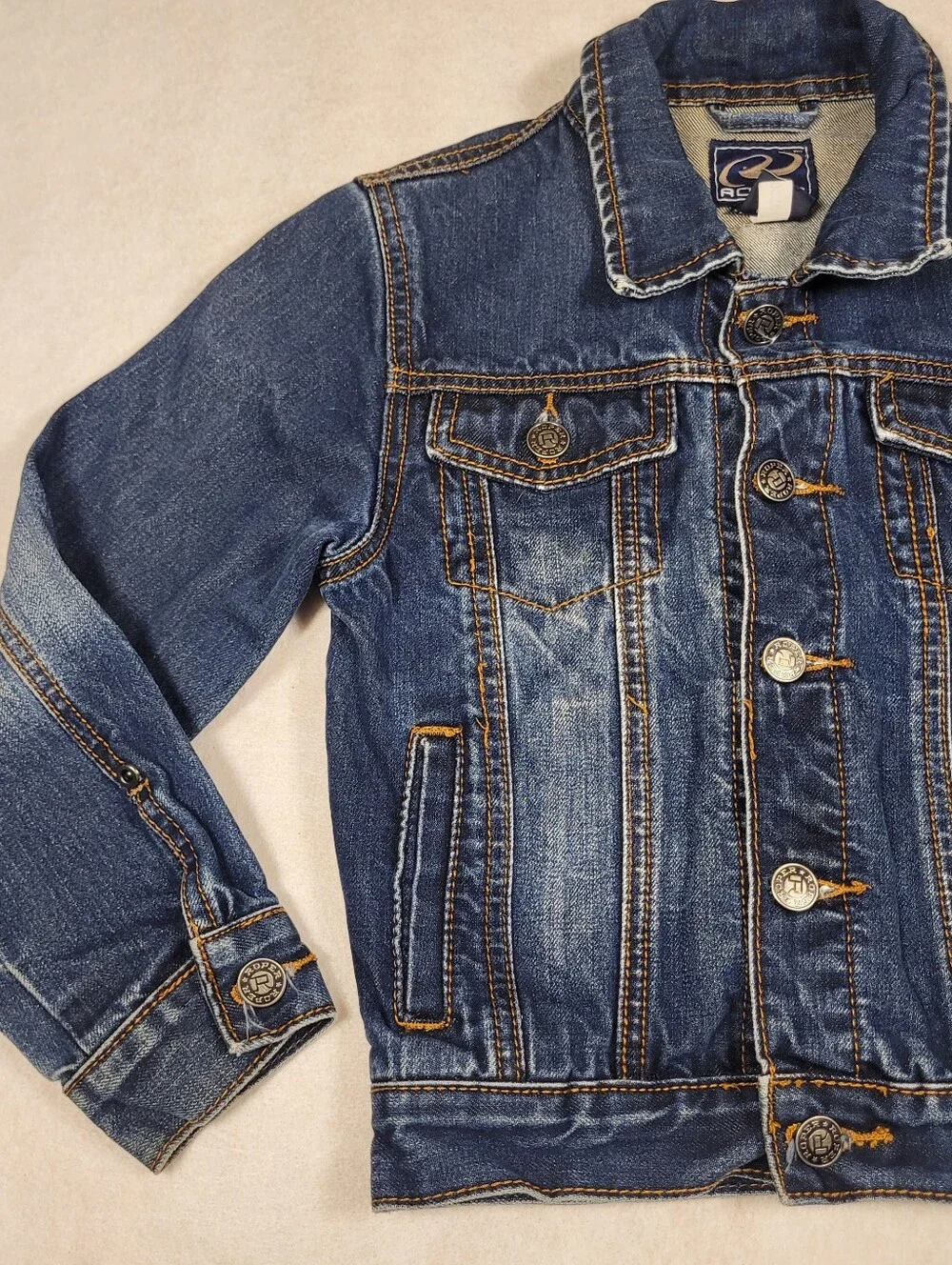 Roper Blue Denim Western Jacket Youth Boys Size Small